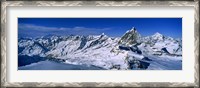 Framed Snow Covered Swiss Alps, Switzerland