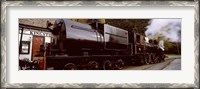 Framed Kingston Flyer vintage steam train, Kingston, Otago Region, South Island, New Zealand