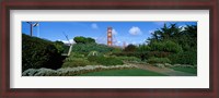 Framed Suspension bridge, Golden Gate Bridge, San Francisco Bay, San Francisco, California, USA