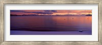 Framed Lake at sunset, Lake Tahoe, California