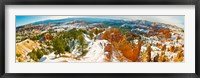 Framed Rock formations in a canyon, Bryce Canyon, Bryce Canyon National Park, Red Rock Country, Utah, USA