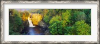 Framed Waterfall in a forest, High Force, River Tees, Teesdale, County Durham, England