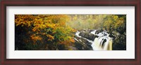 Framed Waterfall in autumn, Rogie Falls, Black Water, Garve, Ross-Shire, Scotland