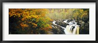 Framed Waterfall in autumn, Rogie Falls, Black Water, Garve, Ross-Shire, Scotland