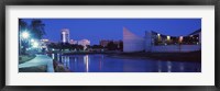 Framed Downtown Wichita at night, Kansa