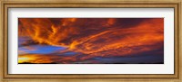Framed Clouds in the sky at sunset, Taos, Taos County, New Mexico, USA