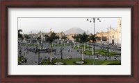 Framed High angle view of Presidential Palace, Plaza-de-Armas, Historic Centre of Lima, Lima, Peru