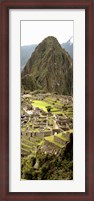 Framed High angle view of an archaeological site, Machu Picchu, Cusco Region, Peru