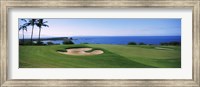 Framed Manele Golf course, Lanai City, Hawaii, USA