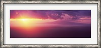 Framed Sunset over the pacific ocean, Hawaii