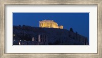Framed Parthenon at dusk, Athens, Greece