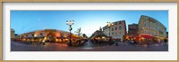 Framed Street with buildings at dusk, Nice, Alpes-Maritimes, Provence-Alpes-Cote d'Azur, France
