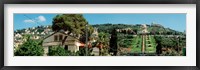 Framed Baha'i Temple on Mt Carmel, Haifa, Israel