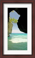 Framed Cliffside cave at Xtabi Hotel, Negril, Westmoreland, Jamaica