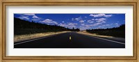 Framed Highway passing through landscape, New Mexico, USA