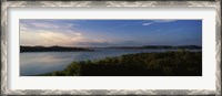 Framed Lake Travis at dusk, Austin, Texas