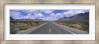 Framed Road passing through a desert, Death Valley, California, USA
