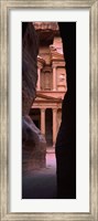 Framed Treasury through the rocks, Petra, Wadi Musa, Jordan
