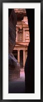 Framed Treasury through the rocks, Petra, Wadi Musa, Jordan