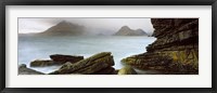Framed Rock formations at coast, Black Cuillin, Elgol, Isle of Skye, Inner Hebrides, Highlands Region, Scotland