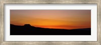 Framed Silhouette of a tree at dusk, Kirkcarrion, Middleton-In-Teesdale, County Durham, England