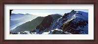 Framed Snowcapped mountain range, The Cobbler (Ben Arthur), Arrochar, Argyll And Bute, Scotland