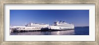 Framed Ferries at dock, San Francisco, California, USA