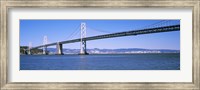 Framed Suspension bridge across the bay, Bay Bridge, San Francisco Bay, San Francisco, California, USA