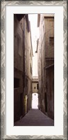 Framed Narrow alley with old buildings, Siena, Siena Province, Tuscany, Italy