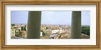 Framed City viewed from the Leaning Tower Of Pisa, Piazza Dei Miracoli, Pisa, Tuscany, Italy