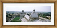 Framed Cathedral in a city, Pisa Cathedral, Piazza Dei Miracoli, Pisa, Tuscany, Italy