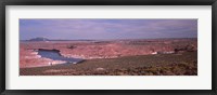Framed Dam on a lake, Glen Canyon Dam, Lake Powell, Utah/Arizona, USA