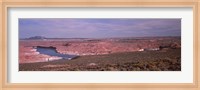 Framed Dam on a lake, Glen Canyon Dam, Lake Powell, Utah/Arizona, USA