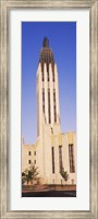 Framed Boston Avenue United Methodist Church in Tulsa, Oklahoma, USA