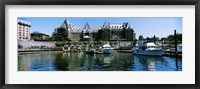 Framed Yachts at marina, Brentwood College, Victoria, British Columbia, Canada