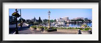 Framed Street lamps with Parliament Building in the background, Victoria, British Columbia, Canada