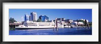 Framed Skyscrapers at the waterfront, Delta King Hotel, Sacramento, California, USA 2012