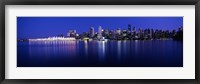 Framed Vancouver skyline at night, British Columbia, Canada