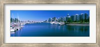 Framed Boats at a marina, Vancouver, British Columbia, Canada