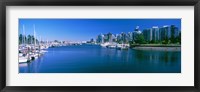 Framed Boats at a marina, Vancouver, British Columbia, Canada