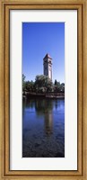Framed Clock Tower at Riverfront Park, Spokane, Washington State, USA