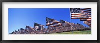 Framed American flags, Pepperdine University, Malibu, California
