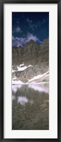 Framed Reflections on lake at US Glacier National Park, Montana