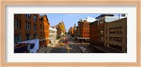 Framed Buildings along a road in a city, view from High Line, New York City, New York State, USA