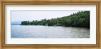 Framed View from a boat, Lake George, New York State, USA
