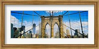 Framed Brooklyn Bridge with Freedom Tower, New York City, New York State