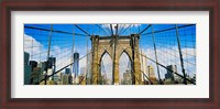 Framed Brooklyn Bridge with Freedom Tower, New York City, New York State