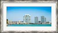 Framed Modern buildings at the waterfront, Miami, Florida, USA 2013