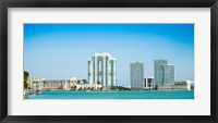 Framed Modern buildings at the waterfront, Miami, Florida, USA 2013