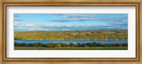 Framed Lake surrounded by hills, Keuka Lake, Finger Lakes, New York State, USA